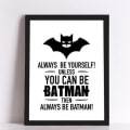 Miniatyrbillede 5 af 5: Sort og hvid Superman Wall Art Canvas Print Poster, Simple Fashion Sort og