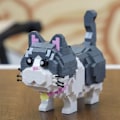 Miniatyrbillede 5 af 6: Sød Dyr Mikro Mini Byggeklodser Sæt, Blå Kat Mini Klodser Byggelegetøj til Voksne Drenge og Piger, Festgaver til Børn, Julegave Fødselsdag