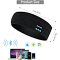 Pikkukuva 4 / 7: Langattomat unimakuulokkeet, Bluetooth-urheilupäännauha-kuulokkeet erittäin ohuilla HD-stereokaiuttimilla, täydelliset nukkumiseen, treenaamiseen, juoksuun, joogaan, unettomuuteen Black