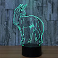 Miniatyrbild 5 av 7: 3D LED Vild Varg Optisk Illusion Nattlampa, 7 Färgförändring