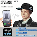 Pikkukuva 3 / 6: Bluetooth-pipo, Bluetooth-pipo, Bluetooth-pipo miehille, Trendikäs älypipo, Miesten baseball-lippis Black