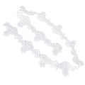Miniatyrbild 6 av 10: Dekorativ spets pärlband polyester broderad lapp kläder dekor tillbehör 1 YardWhite