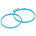 Miniatyrbillede 3 af 10: Krydssting broderi cirkel plast farverig hoop ring til DIY kunst håndværk syning5in