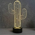 Miniatyrbild 4 av 5: 3D Kaktus Blomnattlampa Illusion Led 7 Färgförändring