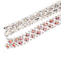 Miniatyrbilde 8 av 10: DIY Imitert Diamant Mesh Wrap Rull Krystall Rhinestones Bånd Bryllupsdekor