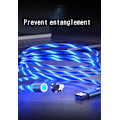 Miniatyrbild 3 av 6: Magnetisk laddningskabel 3A 360°rotation, LED Flowing 3 i 1