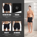 Pikkukuva 4 / 6: Menu2019s alushousut bokserit Fly Soft mukavat hengittävät alushousut miehille monipakkauksessa Black 2XL