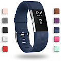 Pikkukuva 1 / 4: Älykello, rannekkeen vaihtohihna yhteensopiva Fitbit Charge 2:n, Classic ja Special -mallien kanssa, säädettävät urheilurannekkeet (Navy-L)