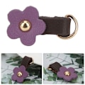 Miniatyrbild 5 av 10: 5 st dragkedjor i delat läder med blomform DIY kläder sytillbehör lila