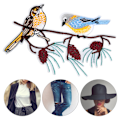 Miniatyrbillede 5 af 8: 2 stk. DIY håndlavede fugleformede sy- og broderiklæde patches tøjtilbehør