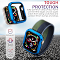 Pikkukuva 3 / 6: Alumiininen puskuri Metallikotelo suunniteltu Apple Watch Series 7 /8 45mm, Kestävä suojakotelo iskunkestävä TPU