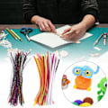 Miniatyrbilde 2 av 10: 400 stk fargede pinner Håndlaget DIY Art Craft Creation Stofftilbehør for barn