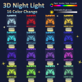 Miniatyrbillede 3 af 7: Spil 3D Natlampe, Attivolife Gamepad Illusion Hologram Lampe