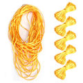 Miniatyrbilde 3 av 10: 5 stk flettet snor 2mm x 20yard polyester flettet tau for DIY smykkefremstilling (gul)