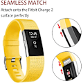 Pikkukuva 2 / 4: Älykello, rannekkeen vaihtohihna yhteensopiva Fitbit Charge 2:n, Classic ja Special -mallien kanssa, säädettävät urheilurannekkeet (Sitruunankeltainen - S)