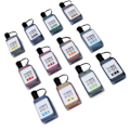 Miniatyrbillede 8 af 10: Marker Ink 12 Vibrerende Farver Falmebestandig Vandtæt Transparent Flaske Sikker Blæk Refill Kit