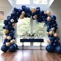 Miniatyrbillede 7 af 7: 130 stk. marineblå balloner i forskellige størrelser 18\" 12\" 10\" 5\" ballonbue guirlande sæt perfekt til fødselsdagsfest, dimission, babyshower, bryllup, ferie Navy Blue