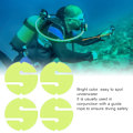 Miniatyrbilde 2 av 5: 4 stk. Cave Diving Line Circle Marker ABS Scuba Safety Rope Line Round Marker for Underwater Fluorescent Yellow