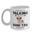 Miniatyrbillede 1 af 2: Jeg er kun en talende hund kaffekrus morgenmad krus sjov kaffekrus 11 ounce inspir