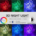 Miniatyrbillede 3 af 7: Drengenes Natlampe Naruto Ting 3D Optisk Illusion Lampe 16 Farver Automatisk Skiftende Berøringsbord Dekoration Lamper