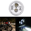 Miniatyrbilde 2 av 11: 6,5 tommers motorsykkel 12V LED pære frontlykt hodelykt universell sølv