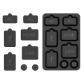 Miniatyrbild 4 av 7: Skyddssats för Switch OLED med skärmskydd, dammskydd, knapplock och tumgrepp