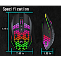 Miniatyrbild 7 av 7: X801 håltrådsspelmus RGB lysande datorsport USB