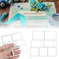 Miniatyrbillede 10 af 10: 2 stk. Metal skærestans stencil stempelramme DIY Scrapbooking prægning papir kort skabelon