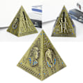 Miniatyrbillede 2 af 5: Ægyptisk pyramidemodel grøn bronze stor retro klassisk udsøgt dekorativt håndværk ornament