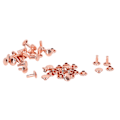Miniatyrbild 5 av 10: 100 set dubbelsidiga nitar 7x8mm järnläder nitar DIY runda nitar för kläder väskor skobox roséguld