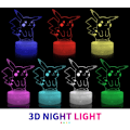 Miniatyrbild 5 av 8: 3D Illusionsnattlampa, 7 Färger Gradvist Bytande Touch-brytare USB Bordlampa för Semestergåvor eller Heminredning, Akryl