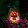 Miniatyrbillede 6 af 6: Udendørs solcellelamper Jul varmluftsballon hængende automatisk solcellelampe til have terrasse