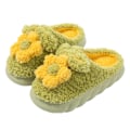 Miniatyrbild 1 av 4: Damtofflor för Vuxna Varma Plåsterblommor Inomhus Halksäkra Hem Tjockt Botten Vinter Herrar Bomull Green 40-41