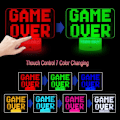 Miniatyrbild 2 av 8: Gaminglampa Game Over Nattlampa 3D Illusion Lampor, Dimbar