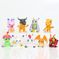 Pikkukuva 2 / 7: Hullut 9 kpl Digimon Adventure Agumon Gabumon Mini PVC -hahmot, Digimon lelut, 1.7 - 1.9 tuumaa