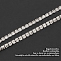 Miniatyrbilde 7 av 9: DIY Resin Diamond Crystal Rhinestones Chain Trim Ribbon Roll Sewing Craft Decoration (#09)