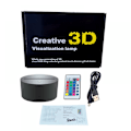 Pikkukuva 2 / 3: 3D-illuusioyövalo, musta USB-kosketus seitsemän väriä, 16 väriä voidaan vaihtaa kaukosäätimellä (3D-lamppu-Q11) Type 2