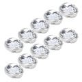 Pikkukuva 2 / 10: 10 kpl kynsitimantteja 10x14mm soikea kynnetön reuna irrotettavat vaatteet laukut kengät hatut käsin ommellut tarvikkeet (valkoinen)