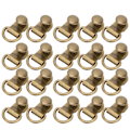 Miniatyrbillede 2 af 10: 100 sæt snørebånds-øje med D-ring og spænde i messing til sko, lædertasker, gør-det-selv-nitteværktøj, bronze, 9x14mm