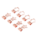 Miniatyrbillede 5 af 10: 30 stk. Små Papirclips Rosaguld Holdbare Metal Stjerne og Hus Stil Hule Binder Clips til Dokumenter Tøj Papirer