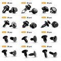 Miniatyrbild 3 av 5: Bumper Push Fastener Rivet Clip Expansion Screw Replacement + Fastener Removal Kit - 480pcs (Premium) Verktyg (5) 10 Strips (Pack of 1)