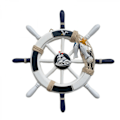 Miniatyrbild 1 av 3: Nautisk strand Träbåt Skeppsrors Fiske Nät
