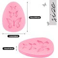 Miniatyrbilde 2 av 7: 2 stk Butterfly Silikonformer Fondant Kake Baking Mold Cupcake Dekorasjonsverktøy Butterfly Formet Sjokoladebrett for Hjemmelaget Kake DIY Polymer Clay