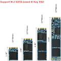 Miniatyrbillede 3 af 5: M.2 NGFF SATA SSD-adapterkort til opgradering af 2012 MacBook AIR A1465 A1466