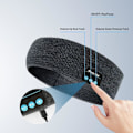 Pikkukuva 7 / 7: Langattomat unimakuulokkeet, Bluetooth-urheilupäännauha-kuulokkeet erittäin ohuilla HD-stereokaiuttimilla, täydelliset nukkumiseen, treenaamiseen, juoksuun, joogaan, unettomuuteen Grey