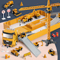 Miniatyrbillede 3 af 5: Legering Engineering Køretøj Simulation Gravemaskine Kran Transp