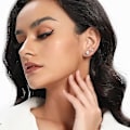 Miniatyrbillede 2 af 6: 5 Par Ørestikker Sæt 18K Guldbelagt 3-7MM Runde Cubic Zirconia Øreringe Hypoallergeniske Ørestikker til Kvinder