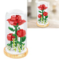 Miniatyrbild 2 av 5: Växtbyggstenar Miniatyr DIY Byggstenar Bukett Krukväxter Prydnader Dekoration Leksaker med Skyddande Överdrag Rose