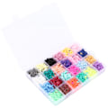 Miniatyrbilde 2 av 10: Leireperler DIY 24 farger myk keramikk flat rund perle sett etui for smykker halskjede armbånd tilbehør dekorasjon
