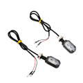 Miniatyrbilde 4 av 11: 2 stk Universelle Motorsykkel Blinklys 12V Styrelys Mini Oval Lampe for ATV Scooter